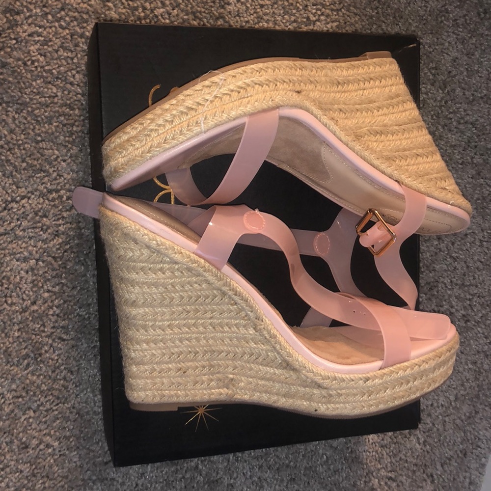 WEDGES, KARYSSA, FROSTED BLUSH, SIZE 11